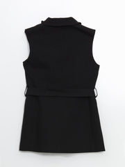 LCW Vision Jacket Collar Linen Blend Women Classic Vest