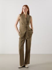 LCW Vision Jacket Collar Linen Blend Women Classic Vest