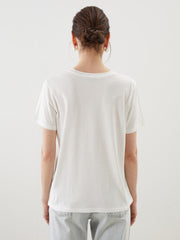 LCW Classic Crew Neck Beaded Women T-Shirt