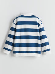 LCW Kids Stand Collar Striped Baby Boy Sweatshirt