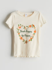 LCW Kids Tangerine Printed Girls T-Shirt And Leggings 2-Pack