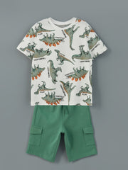 LCW Kids Crew Neck Boy T-Shirt And Shorts