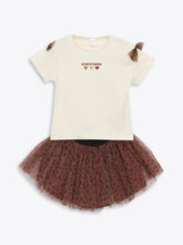 LCW Kids Printed Girls T-Shirt And Tutu Skirt 2-Pack