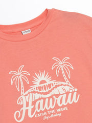 LCW Kids Crew Neck Floral Combed Cotton Girls T-Shirt