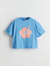 LCW Kids Crew Neck Floral Combed Cotton Girls T-Shirt