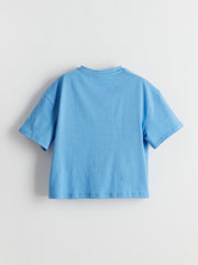 LCW Kids Crew Neck Floral Combed Cotton Girls T-Shirt