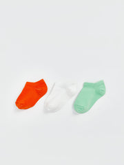 LCW ECO Orange Basic Baby Girl Booties Socks 3-Pack