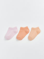 LCW ECO Orange Basic Baby Girl Booties Socks 3-Pack