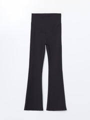 LCW Maternity Belly Paneled Flared Leg Maternity Leggings Pants