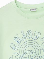 Crew Neck Girls Crop T-Shirt