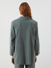 LCW Vision Shawl Collar Textured Oversize Women Kimono