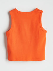 LCW Kids Crew Neck Floral Girl Crop Tank Top