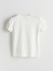 LCW Kids Crew Neck Floral Girls T-Shirt