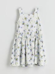 LCW Kids Square Neck Floral Girl Dress