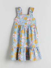 LCW Kids Square Neck Floral Girl Dress