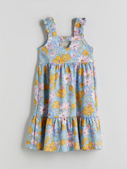 LCW Kids Square Neck Floral Girl Dress