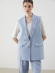 LCW Modest Jacket Collar Women Classic Vest