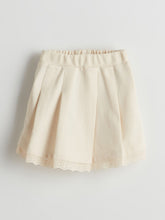 LCW Kids Beige Elastic Waist Lace Girl Skirt