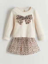 LCW Kids Leopard Patterned Girl Blouse And Skirt 2-Pack