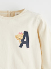 LCW Kids Crew Neck Teddy Bear Printed Girls T-Shirt