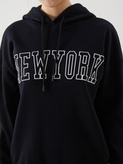 Xside New York Printed Oversize Women Thick Hoodie