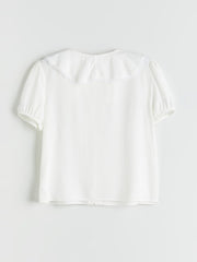 LCW Kids Ruffle Detailed Girl Crop Shirt