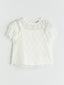LCW Kids Crew Neck Lace Detailed GirlS Blouse