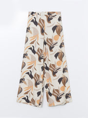 LCW Modest Elastic Waist Patterned Women Trousers