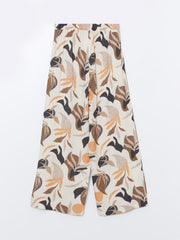 LCW Modest Elastic Waist Patterned Women Trousers