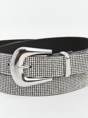 LCW ACCESSORIES Grey Shiny Stone Women Belt
