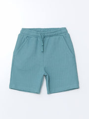 LCW Kids Crew Neck Textured Boy T-Shirt And Shorts