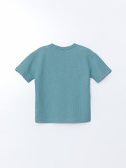 LCW Kids Crew Neck Textured Boy T-Shirt And Shorts