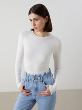 LCW Vision White Crew Neck Women Bodysuit