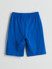 LCW Kids Crew Neck Teddy Bear Printed Boy Shorts Pajama Set