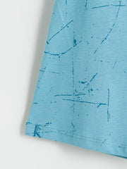 LCW Kids Crew Neck Boy Shorts Pajama Set