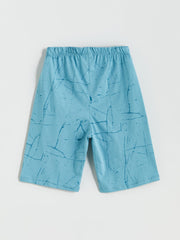 LCW Kids Crew Neck Boy Shorts Pajama Set