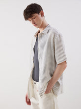 Xside Relaxed Fit Short Sleeve Striped Men Shirt