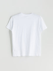 Xside White Crew Neck Cherry Embroidered Women T-Shirt