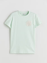 LCW Kids Green Crew Neck Floral Girls T-Shirt