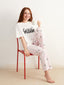 LCW Dream Petite Crew Neck Printed Women Pyjama Set