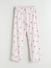 LCW Dream Petite Crew Neck Printed Women Pyjama Set