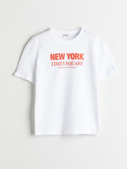 LCW Kids Crew Neck New York Printed BoyS T-Shirt