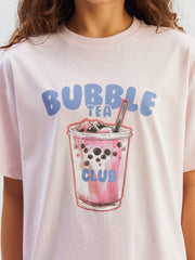 LCW Kids Pink Crew Neck Girls T-Shirt