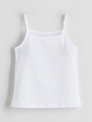 LCW Kids White Square Neck Girls Tank Top 3-Pack