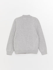 Basic Long Sleeve Boys Knitwear Cardigan