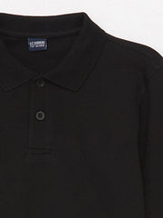 Polo Neck Basic Long Sleeve Boys T-Shirt