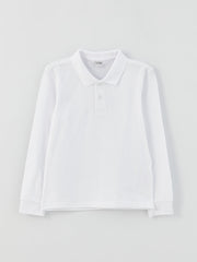 Polo Neck Basic Long Sleeve Boys T-Shirt