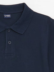 Polo Neck Basic Long Sleeve Boys T-Shirt