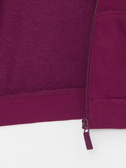 Hooded Basic Long Sleeve Girls Zippered Sweatshirt