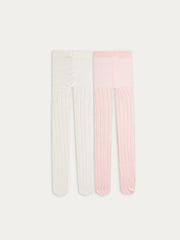 جوارب طويلة منقوشة يدويًا بناتي 2 قطع